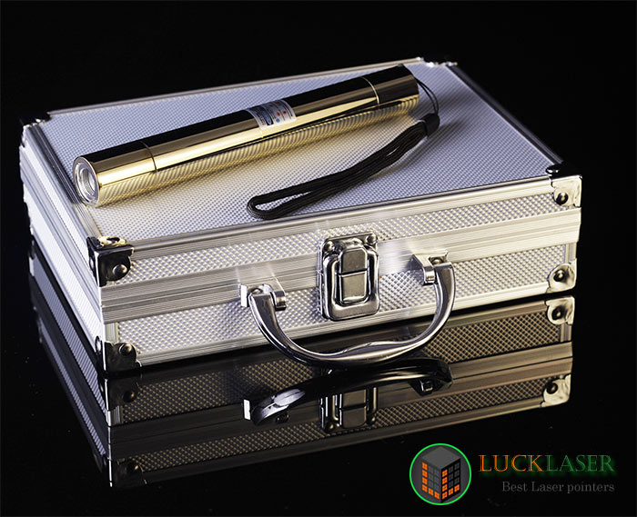 Cool golden style 2000mw blue laser pointer